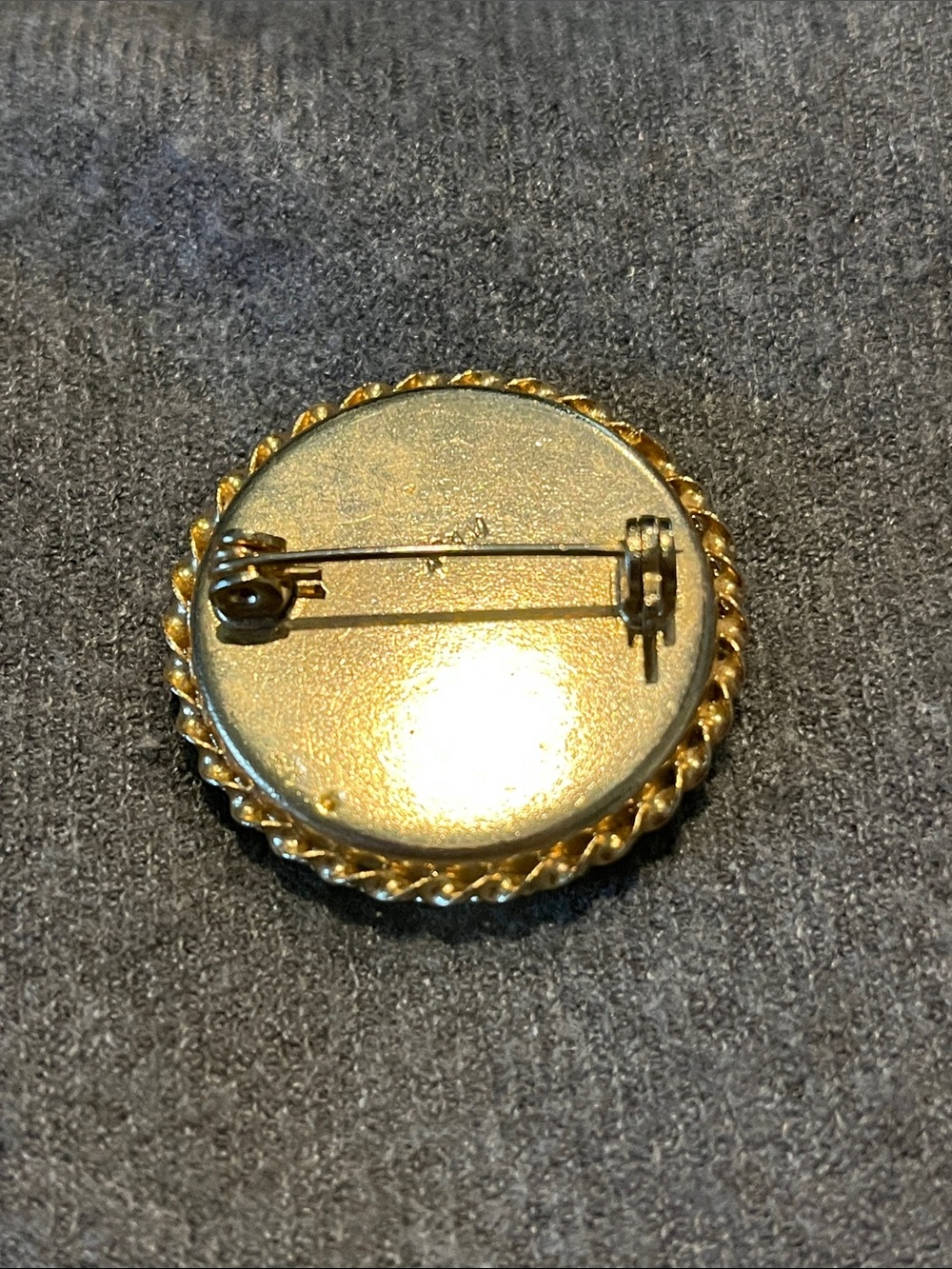 Micromosiac Blue Floral Brooch - Picture 3 of 6